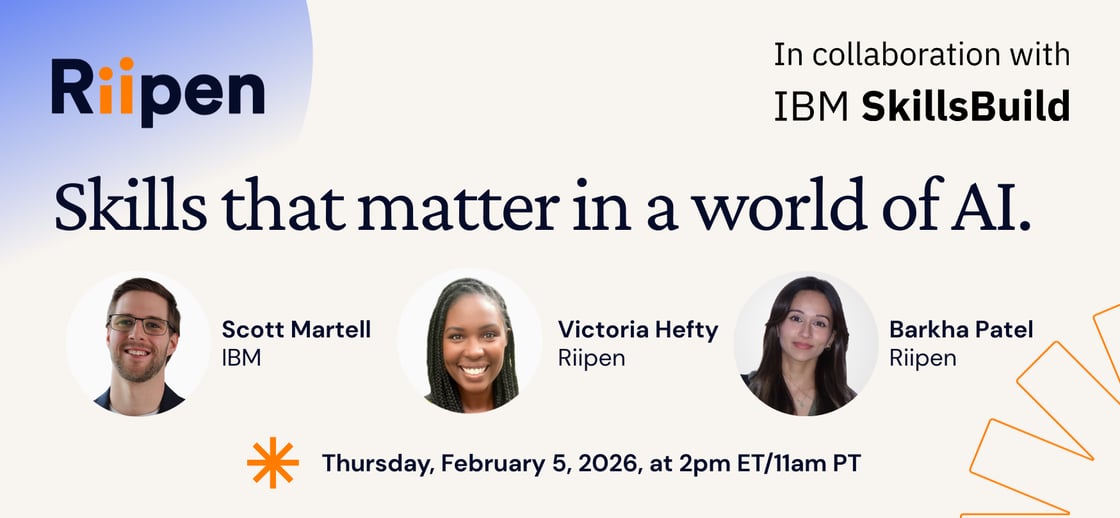 Skills that matter in a world of AI webinar.