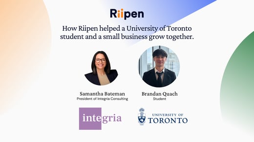 How Riipen helped a University of Toronto student and a small business grow together.